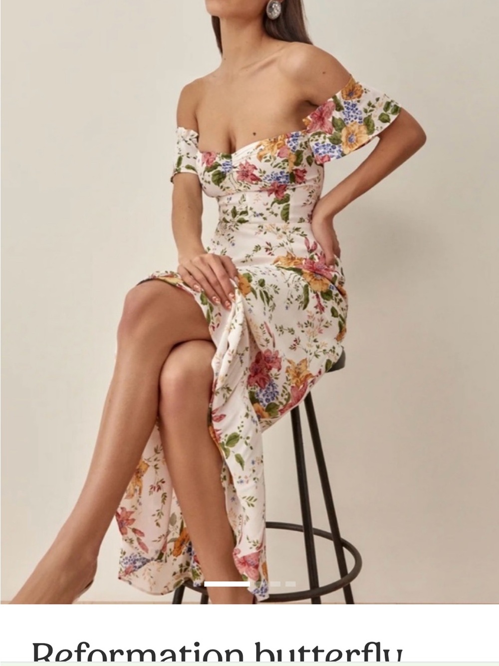 Reformation Butterfly Dress in Marie Antoinette